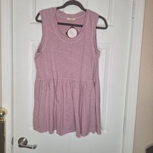 Easel Mauve Sleeveless Top Size Large NWT